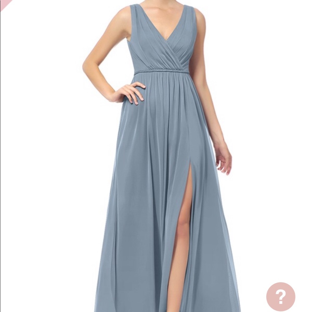 Azazie Tanicia BRAND NEW dusty blue bridesmaid